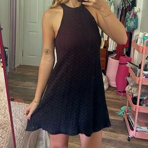 Free People Black Sleeveless Backless Dress